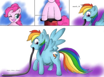 Rainbow dash belly inflation