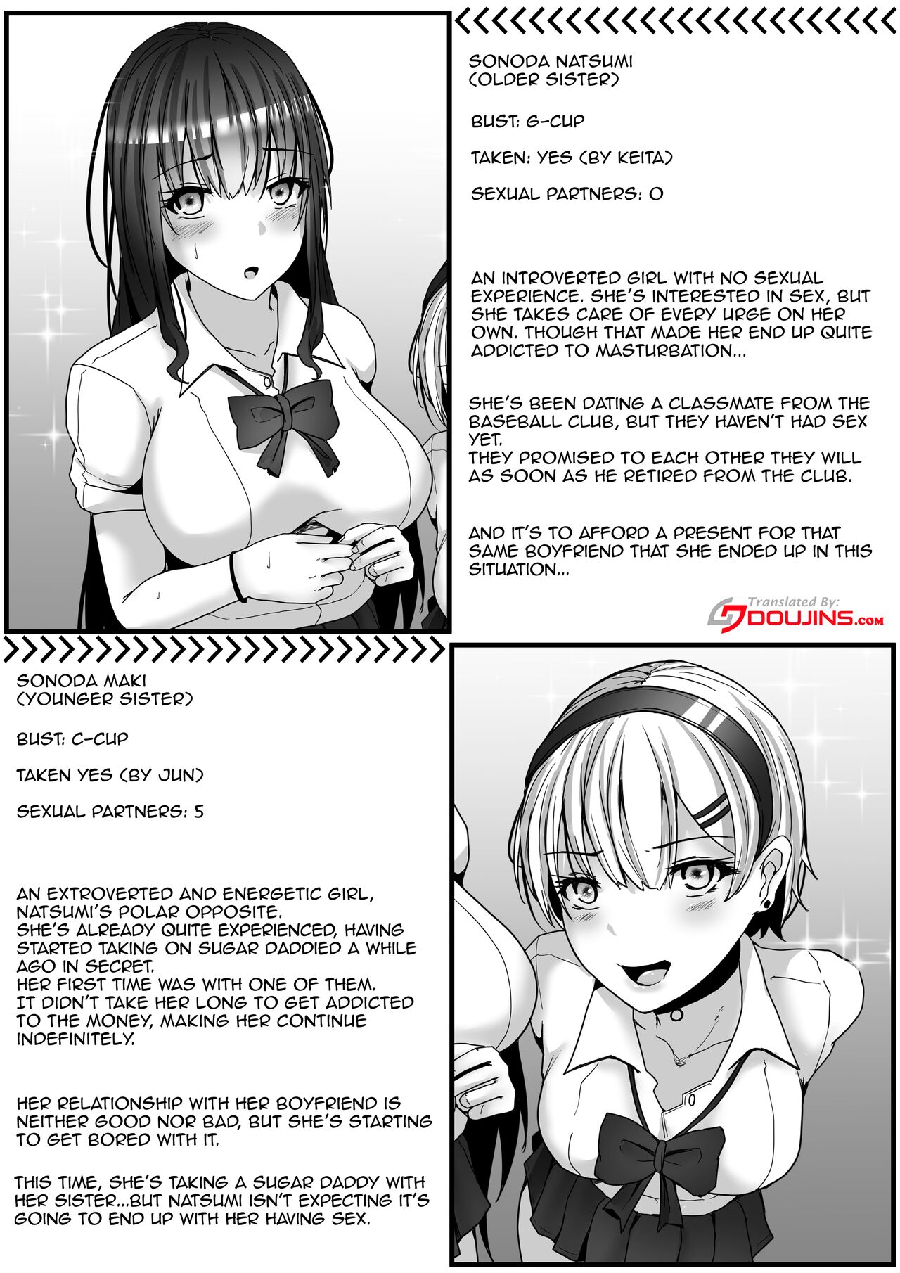 Papakatsu Shimai. Kairakuzuke no Nakayoshi Shimaidon. | Sugar Baby Sisters.  Getting Along and Drowning in Pleasure Fucking Two Sisters at the Same Time  - Page 3 - HentaiFox